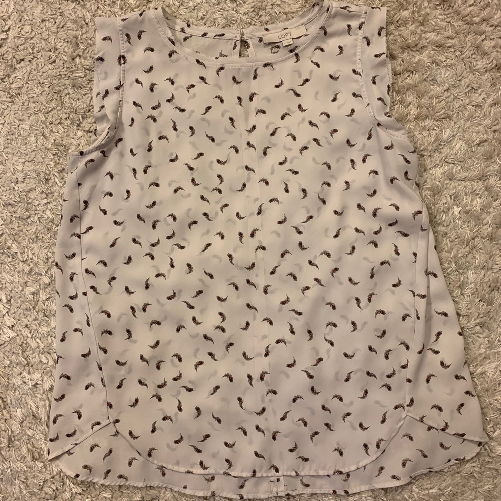 Peacock feather printed blouse from LOFT